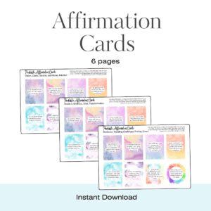affirmation cards mockup